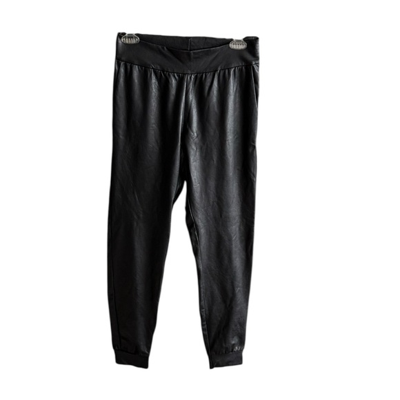 Commando Black Faux Leather Joggers size S - Picture 8 of 13